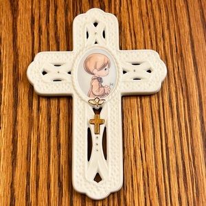 Precious Moments Confirmation or Baptism Wall Cross by Enesco - Jesus Loves Me